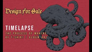 OCTOPUS | ILLUSTRATION TIME LAPSE | T-shirt & Cover | Label | Tattoo | Logo Design For Sale