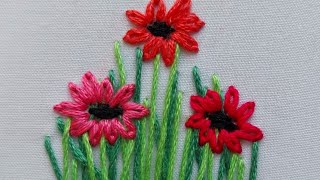 Hand embroidery designs// Embroidery Design for beginners// Mini flowers embroidery designs