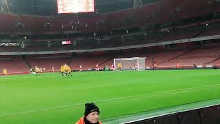 penalty arsenal v Cambridge United fa youth cup quarter final 2-2 Emirates stadium