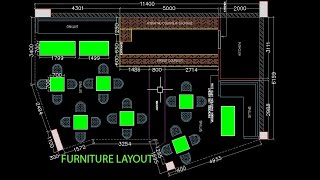 Autocad Tutorial-Coffee shop Furniture Layout Plan for TECOM DUBAI-Drawings Solution