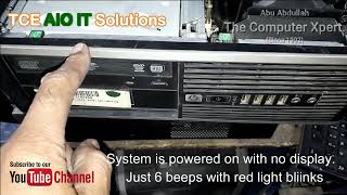 HP Elite 8100 6 Beeps No Display || Solved || DIY Repair || #hp #repair #canon #desktop #diy