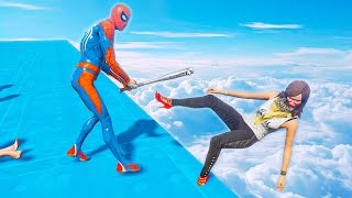 Spider-Man Epic Ragdoll Physics Jumps and Funny Fails in Gta 5 #shorts #gtav #shortsfeed