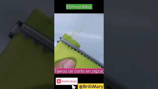 TIJERAS DE CORTE EN ZIG ZAG, elimar hilos✂️✂️ #diy #brillimary #costura