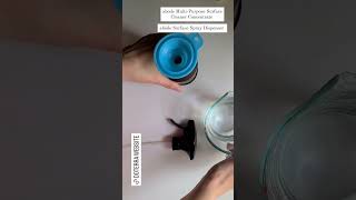 How to pour the abode Multi-Purpose Surface Cleaner Concentrate into the Surface Spray Dispenser 