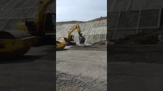 Vibrator Roller and Excavator | Toll Project | Rural | Civil Engineering #shorts