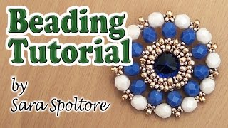 BeadsFriends: beaded bezel crystal - Beading tutorial - Beaded pendant