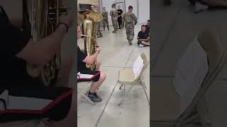 He will play the Tuba in the Army Band