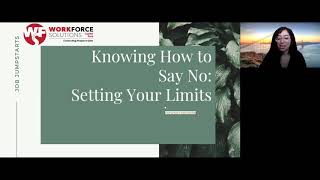 Knowing How to Say No: Setting Your Limits | Job Jumpstarts