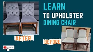 DIY: How to Makeover Old Dining Chairs (tufted, modern, elegant)