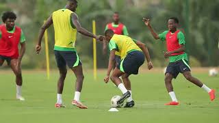 SUPER EAGLES TRAINING: NWABALI, OSIMHEN SITOUT; SECRET SHOOTING DRILLS CAPTURED FOR BAFANA SHOWDOWN