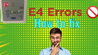 how to fix ac E4 Errors @VictorTechTalks