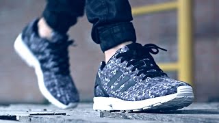 Adidas ZX Flux "Monochrome Prism" On Feet