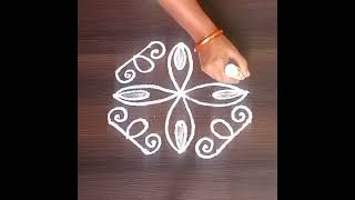 Very Simple daily rangoli designs #muggulu #rangoli