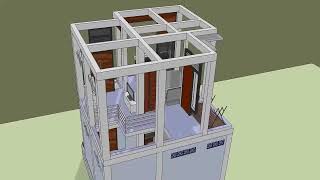 Design Rumah 5x5 dua lantai minimalis terbaru di tahun 2022