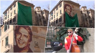 Lando Fiorini: l'inaugurazione del murale a Testaccio, nel cuore di Roma