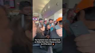 #RamCharan and #Upasana at Melbourne airport for the 15th edition of #IFFM2024.