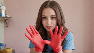 Relaxing ASMR ita Rubber Gloves Sounds Soft Spoken Story & Hand Movements for Sleep