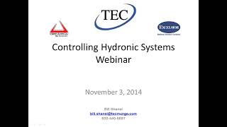 Controlling Hydronic Systems - Webinar 11/3/14