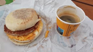 Sausage And Egg McMuffin And Espresso For Only €3.76 #mcdonaldsbreakfast #shorts