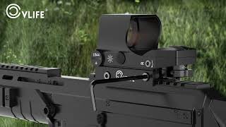 CVLIFE Reflex Sight, 1x28x40mm Red Dot Sight, 4 Adjustable Reticles Sight for 20mm Picatinny Rail