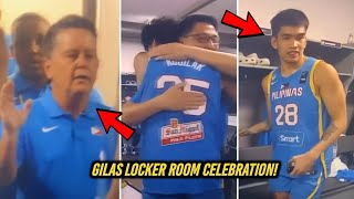 Gilas Pilipinas Locker Room Celebration After Their First Win vs. Latvia in FIBA OQT!