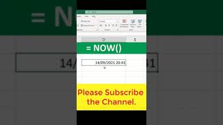#Shorts Data and Time Now Function in Excel
