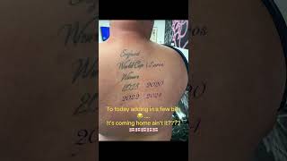 England fan's tattoo Its coming home #euro2024 #england #threelions #tattoo #spainvsengland #shorts