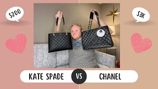 Kate Spade Natalia Tote VS Chanel GST Grand Shopping Tote Comparison