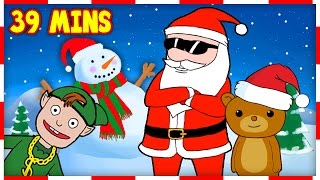 Santa C's Xmas Rap, Silent Night + More | Christmas Songs For Children | 39 Minutes By BubblePopBox