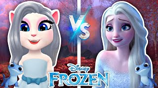 My Talking Angela 2 ❤️‍🔥|| Angela Vs Elsa ❄️|| Cosplay/ Makeover 💄