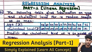 Regression Analysis Part-1 || Regression Equation|| Linear Regression ||Regression Line ||Arya Anjum