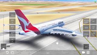 Infinite Flight: Qantas A380 landing at Los Angeles