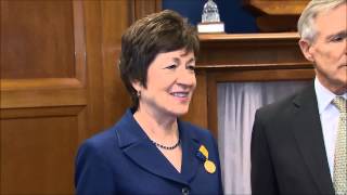 Senator Collins Presented the Navy Distinguished Public Service Award