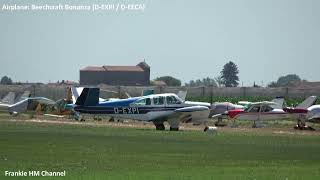 Beechcraft Bonanza (D-EXPI) and (D-EECA) landing and take off