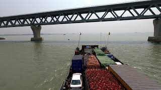 Ferry Long Timelapse - Padma River - Kathalbari to Mawa