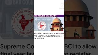 AIBE 19 exam latest update,#aibe#aibe19exam,#bci #supremecourtjudgement#viralshorts #trendingshorts