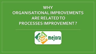 Why organizational improvements are related to Processes?