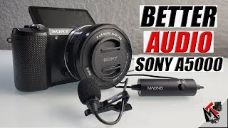 MAONO Lavalier Mic to record audio with the Sony a5000 in 2019