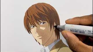 How to Draw Light Yagami Easy - Death Note