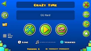 Crazy TiMe 100% (1 2 coins) Geometry Dash BY Maks0130 YouTube TORT [GD]