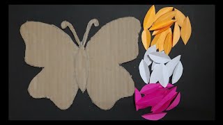 Beautiful Wall Hanging Idea// Butterfly Craft with card board// Easy Wall Hanging Idea