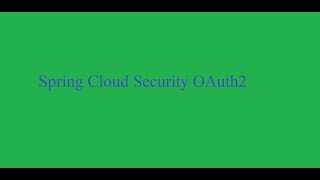 Spring Cloud Security OAuth2 Authorization Server