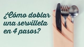 Cómo doblar una servilleta de tela | Doblado de servilletas