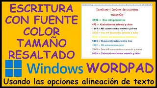 ✅ 3. Escribiendo en WordPad utilizando FUENTE COLOR y TAMAÑO | CLASES PARA PROFESORES DE COMPUTACIÓN