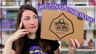 My final GEEK GEAR WIZARDRY Unboxing: September🦌