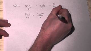 Solving equations with fractions