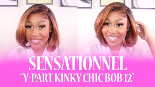 Sensationnel Curls Kinks Glueless HD Lace Front Wig - Y-PART KINKY CHIC BOB 12" |EBONYLINE.COM