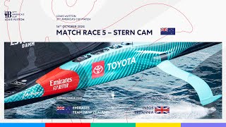 Louis Vuitton 37th America's Cup Race 5 Port Entry Stern Camera - Emirates Team New Zealand