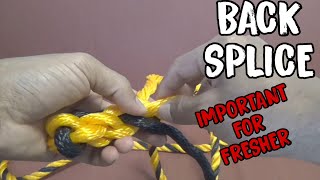 How To Make Back Splice On Rope|Back Splice Rope|Back Splice Practice At Home|3 Strands Back Splice