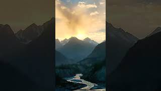 Sunset at Karakaram Highway #youtubeshorts #shortvideo #shorts